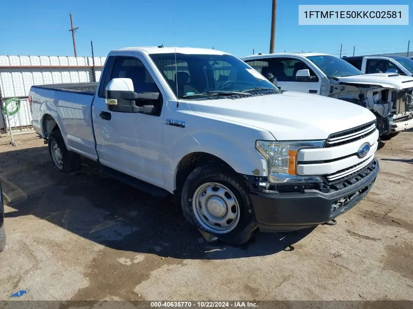 2019 Ford F-150 Xl VIN: 1FTMF1E50KKC02581 Lot: 40635770