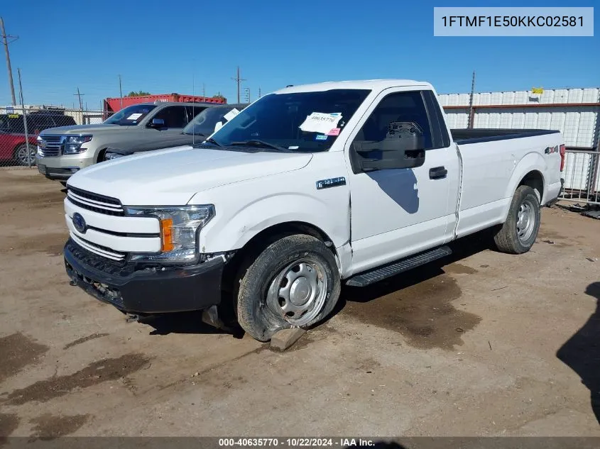 2019 Ford F-150 Xl VIN: 1FTMF1E50KKC02581 Lot: 40635770