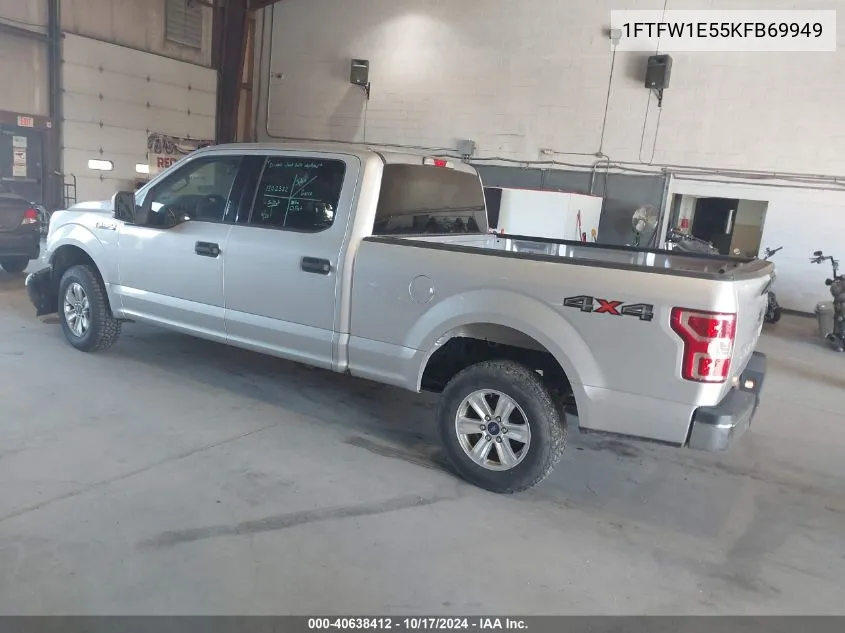 2019 Ford F-150 Xlt VIN: 1FTFW1E55KFB69949 Lot: 40638412