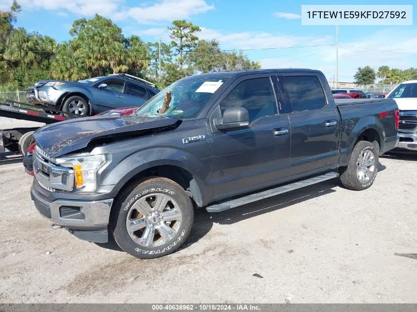 2019 Ford F-150 Xlt VIN: 1FTEW1E59KFD27592 Lot: 40638962