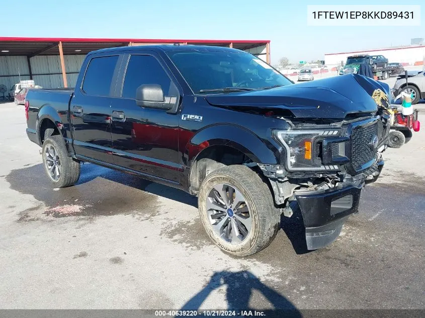 2019 Ford F150 Supercrew VIN: 1FTEW1EP8KKD89431 Lot: 40639220