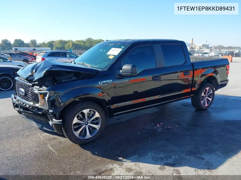 2019 Ford F150 Supercrew VIN: 1FTEW1EP8KKD89431 Lot: 40639220