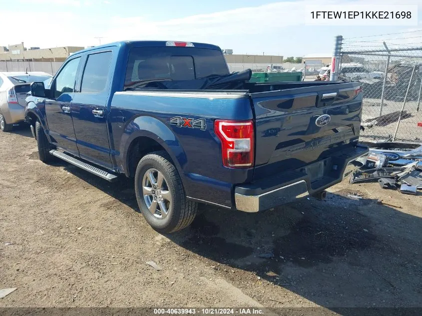 2019 Ford F150 Supercrew VIN: 1FTEW1EP1KKE21698 Lot: 40639943