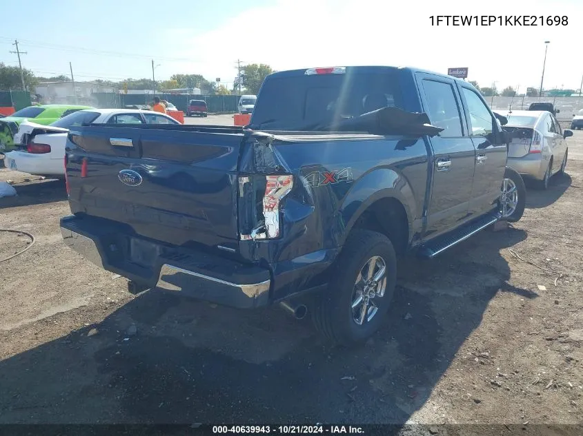 2019 Ford F150 Supercrew VIN: 1FTEW1EP1KKE21698 Lot: 40639943