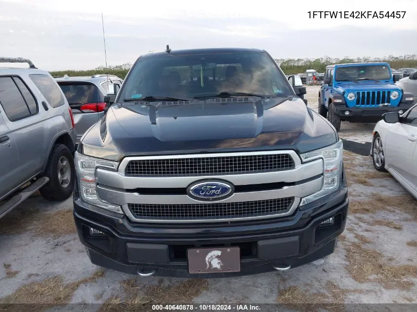 2019 Ford F-150 Platinum VIN: 1FTFW1E42KFA54457 Lot: 40640878