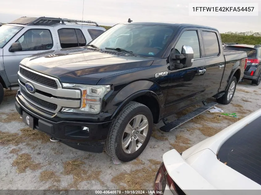 2019 Ford F-150 Platinum VIN: 1FTFW1E42KFA54457 Lot: 40640878