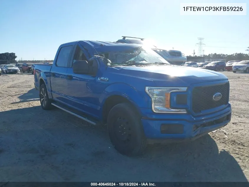 2019 Ford F-150 Xl VIN: 1FTEW1CP3KFB59226 Lot: 40645024