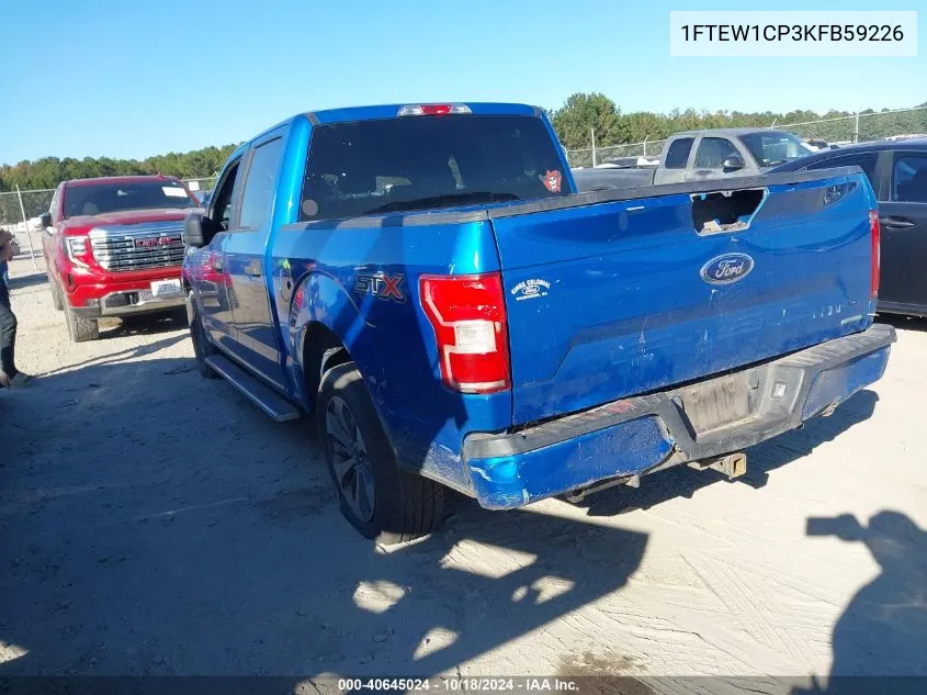 2019 Ford F-150 Xl VIN: 1FTEW1CP3KFB59226 Lot: 40645024