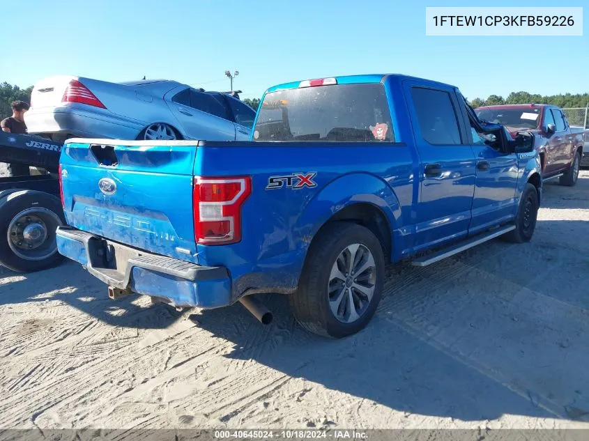 2019 Ford F-150 Xl VIN: 1FTEW1CP3KFB59226 Lot: 40645024