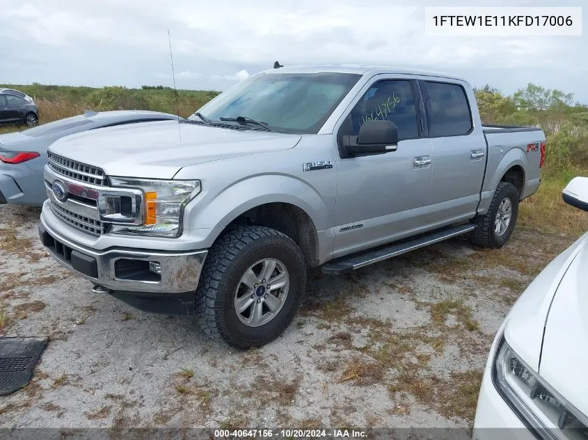 2019 Ford F-150 Xlt VIN: 1FTEW1E11KFD17006 Lot: 40647156