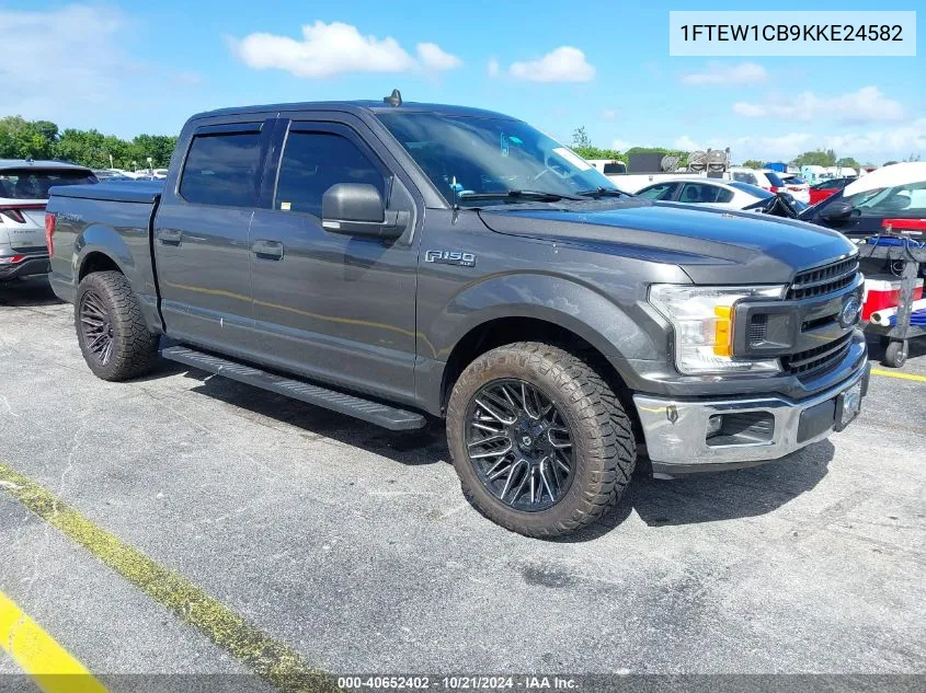 2019 Ford F150 Supercrew VIN: 1FTEW1CB9KKE24582 Lot: 40652402