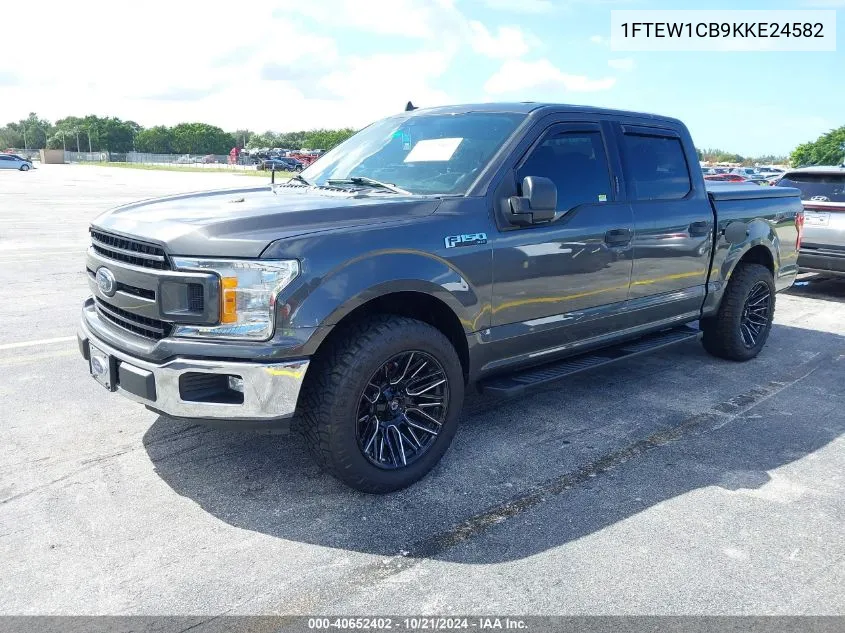 2019 Ford F150 Supercrew VIN: 1FTEW1CB9KKE24582 Lot: 40652402