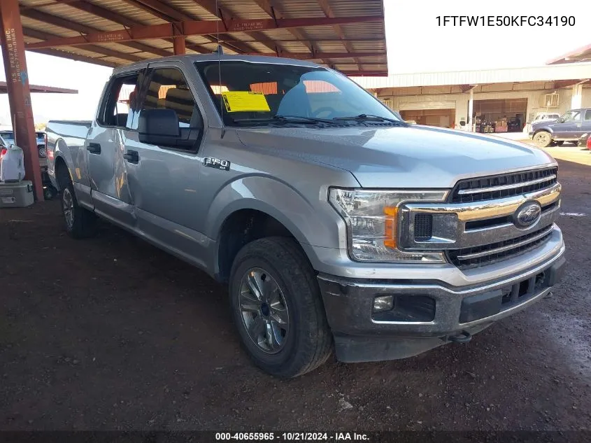 2019 Ford F-150 Supercrew VIN: 1FTFW1E50KFC34190 Lot: 40655965