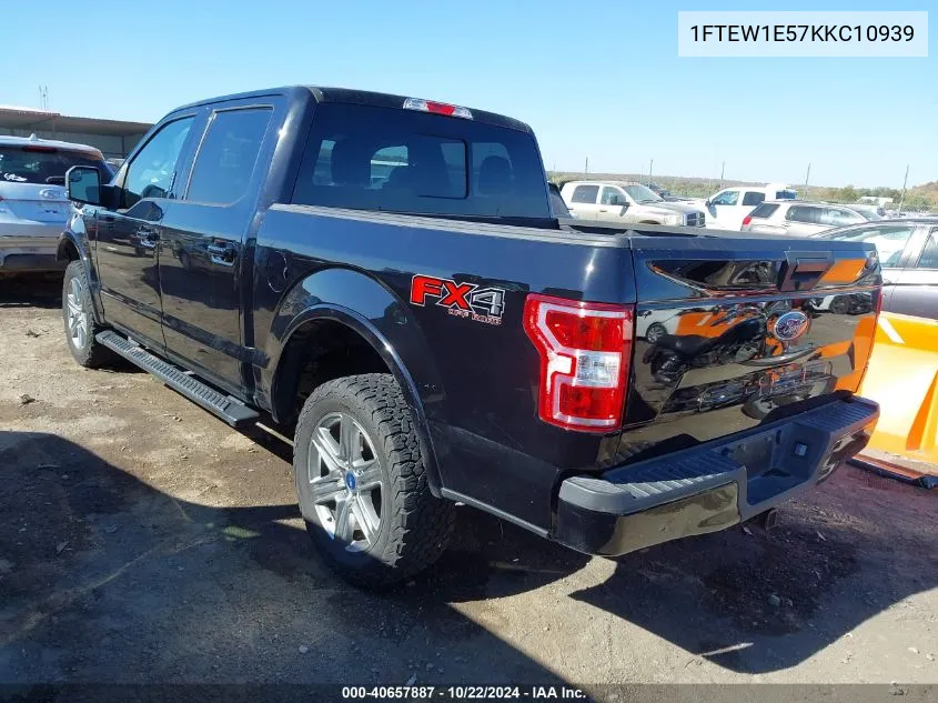 2019 Ford F-150 Xlt VIN: 1FTEW1E57KKC10939 Lot: 40657887