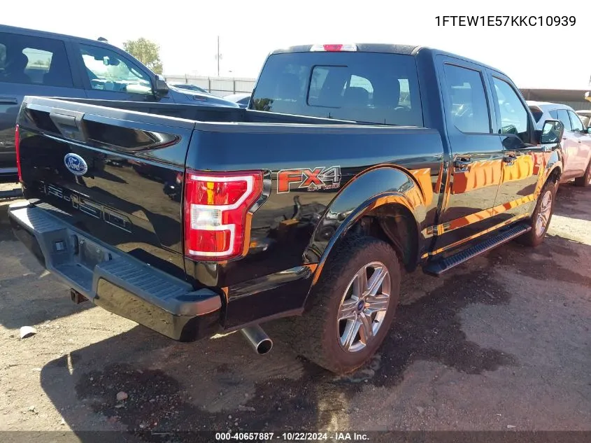 2019 Ford F-150 Xlt VIN: 1FTEW1E57KKC10939 Lot: 40657887