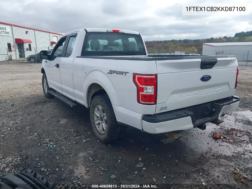 2019 Ford F-150 Xl VIN: 1FTEX1CB2KKD87100 Lot: 40659613