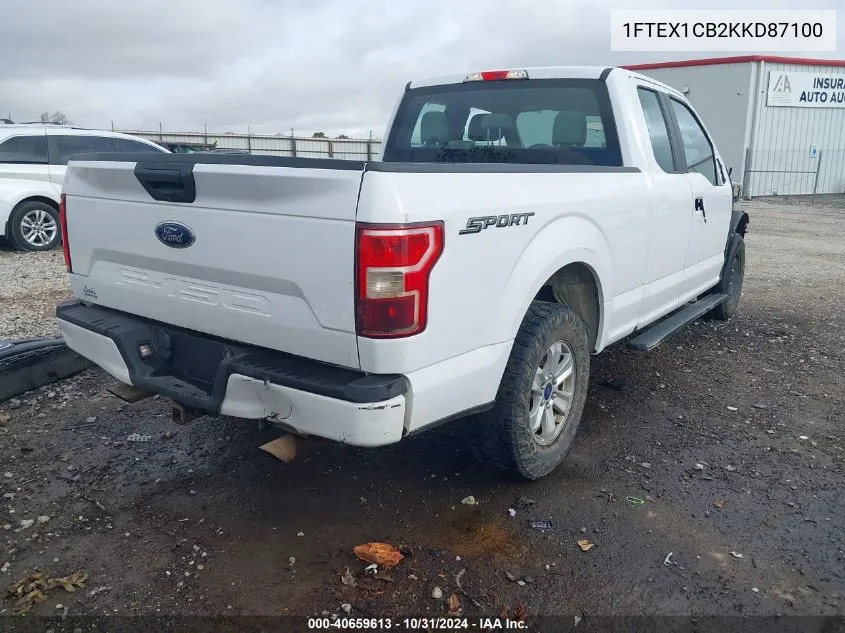 2019 Ford F-150 Xl VIN: 1FTEX1CB2KKD87100 Lot: 40659613