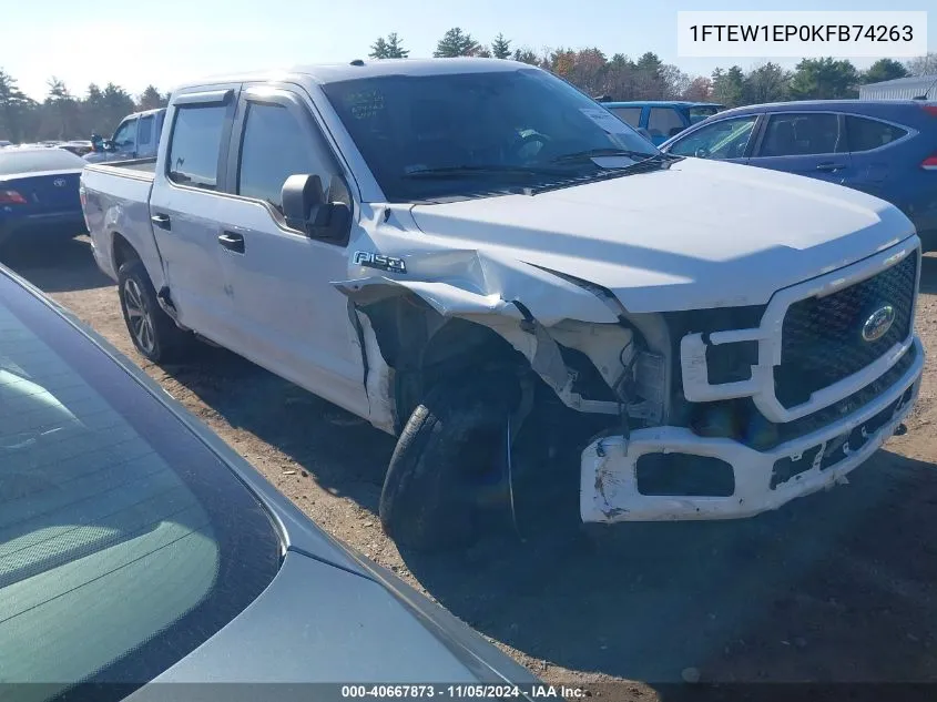 2019 Ford F-150 Xl VIN: 1FTEW1EP0KFB74263 Lot: 40667873