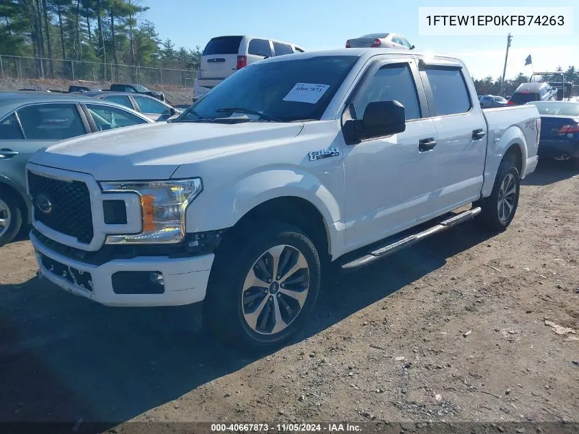 2019 Ford F-150 Xl VIN: 1FTEW1EP0KFB74263 Lot: 40667873