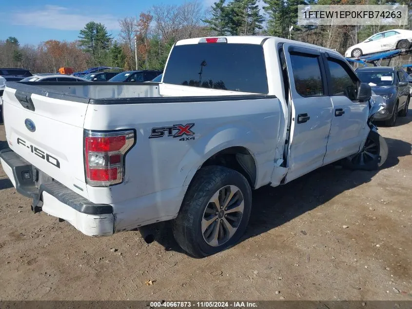 2019 Ford F-150 Xl VIN: 1FTEW1EP0KFB74263 Lot: 40667873