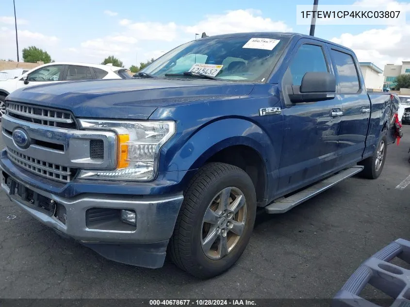 2019 Ford F-150 Xlt VIN: 1FTEW1CP4KKC03807 Lot: 40678677