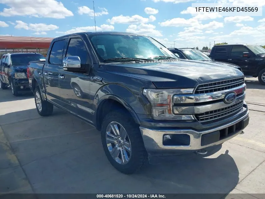 2019 Ford F-150 Lariat VIN: 1FTEW1E46KFD45569 Lot: 40681520