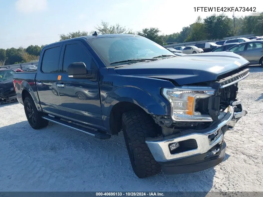 2019 Ford F-150 Xlt VIN: 1FTEW1E42KFA73442 Lot: 40695133