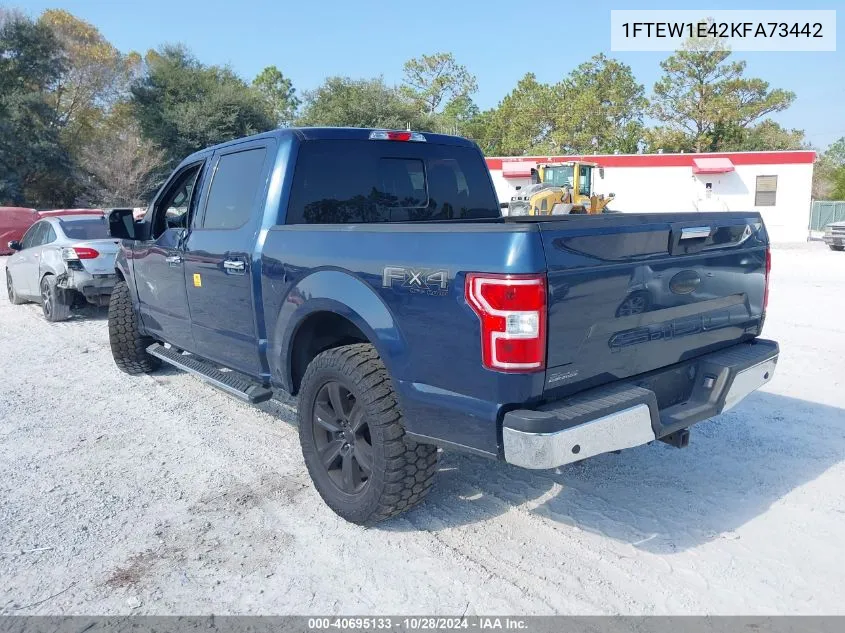 2019 Ford F-150 Xlt VIN: 1FTEW1E42KFA73442 Lot: 40695133