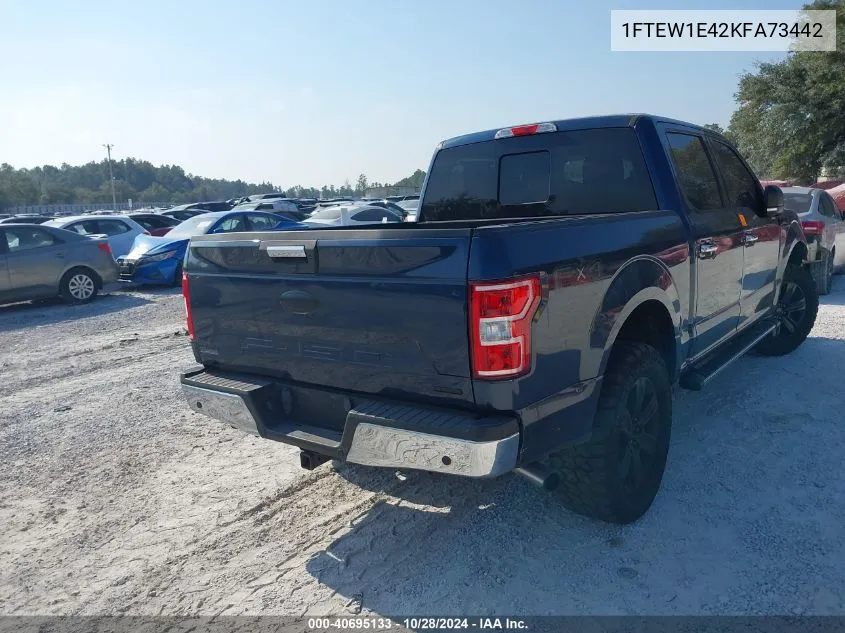 2019 Ford F-150 Xlt VIN: 1FTEW1E42KFA73442 Lot: 40695133