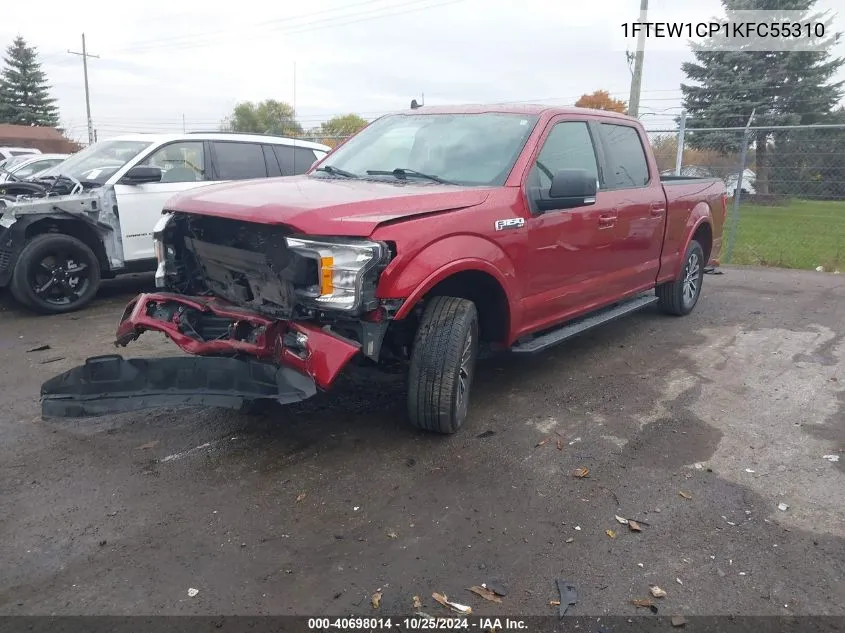 1FTEW1CP1KFC55310 2019 Ford F-150 Xlt