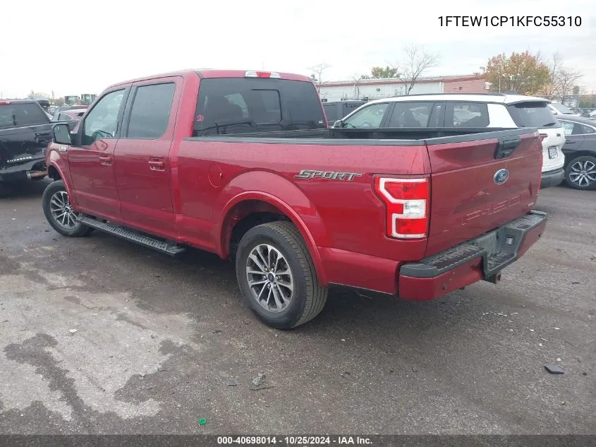 1FTEW1CP1KFC55310 2019 Ford F-150 Xlt