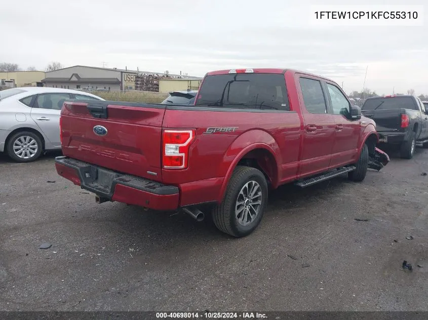 1FTEW1CP1KFC55310 2019 Ford F-150 Xlt