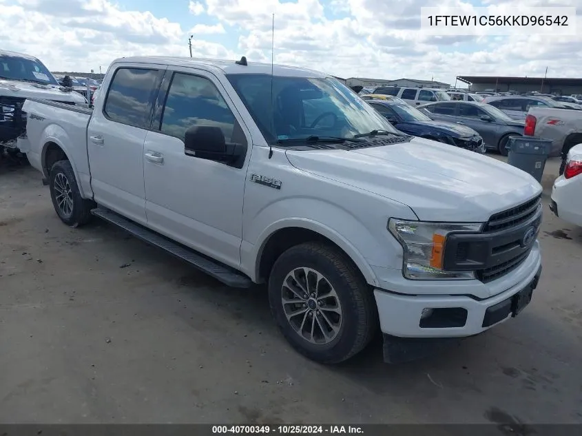 2019 Ford F-150 Xlt VIN: 1FTEW1C56KKD96542 Lot: 40700349