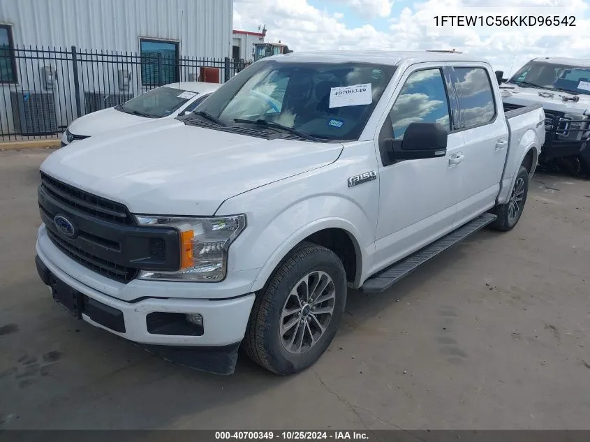 2019 Ford F-150 Xlt VIN: 1FTEW1C56KKD96542 Lot: 40700349