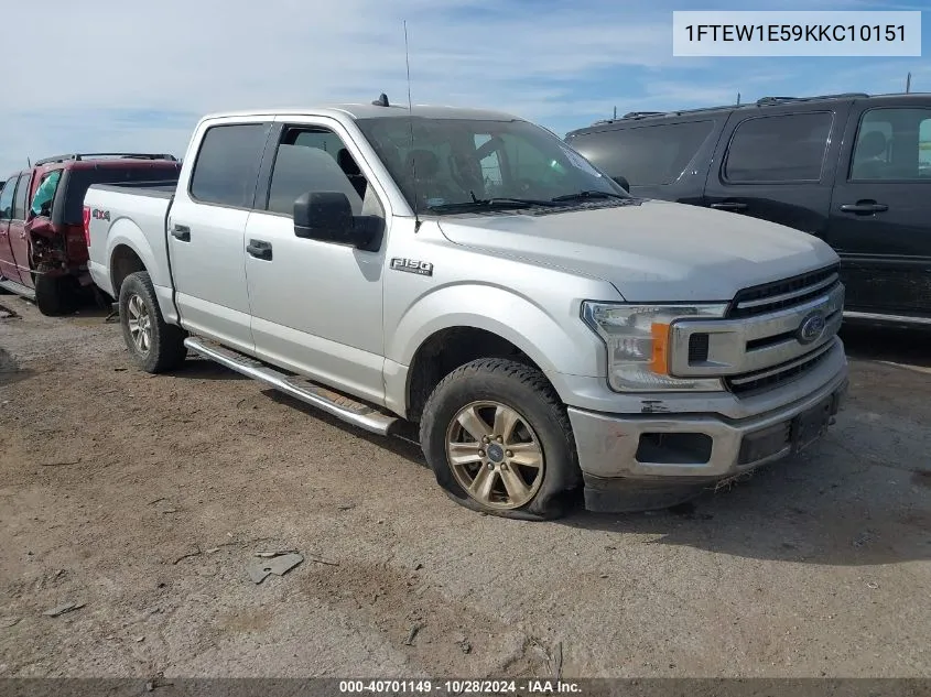 2019 Ford F-150 Xl VIN: 1FTEW1E59KKC10151 Lot: 40701149