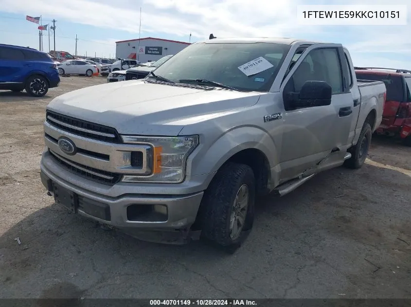 2019 Ford F-150 Xl VIN: 1FTEW1E59KKC10151 Lot: 40701149