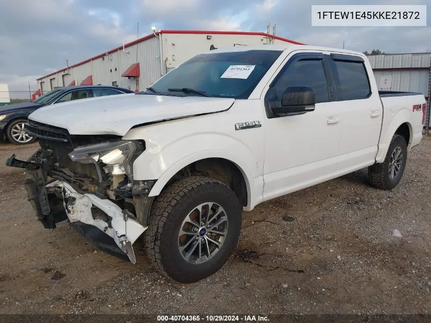 2019 Ford F-150 Xlt VIN: 1FTEW1E45KKE21872 Lot: 40704365