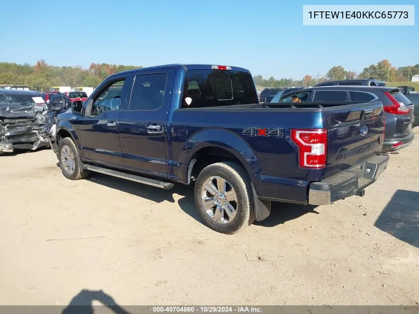 2019 Ford F-150 Xlt VIN: 1FTEW1E40KKC65773 Lot: 40704860