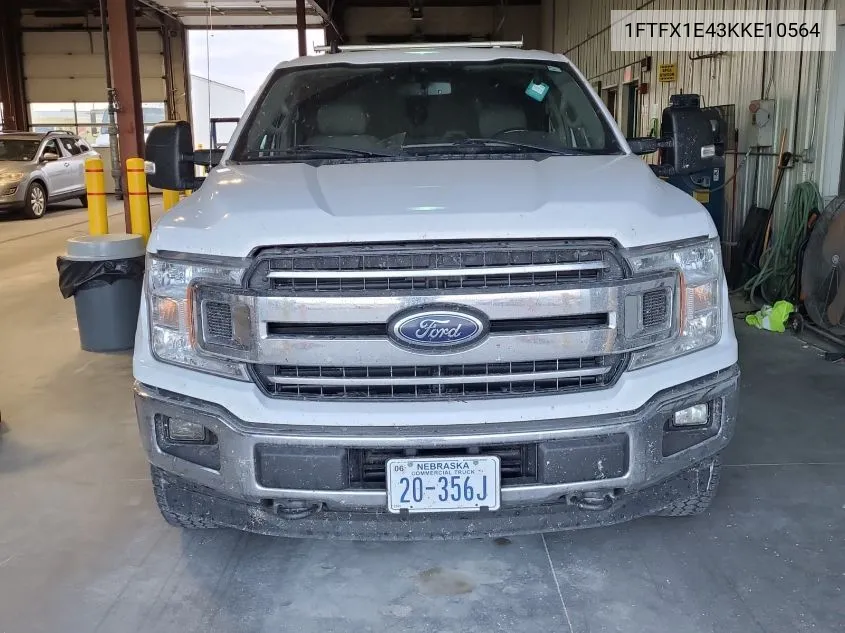 2019 Ford F150 Super Cab VIN: 1FTFX1E43KKE10564 Lot: 40709765