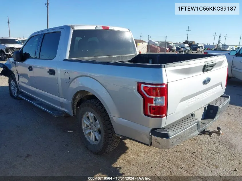 2019 Ford F-150 Xlt VIN: 1FTEW1C56KKC39187 Lot: 40718564