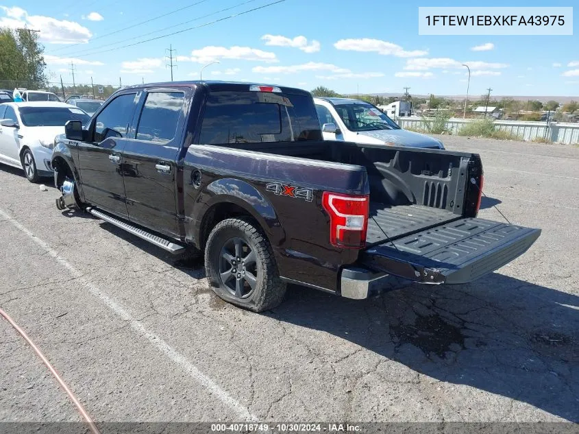 2019 Ford F-150 Xlt VIN: 1FTEW1EBXKFA43975 Lot: 40718749