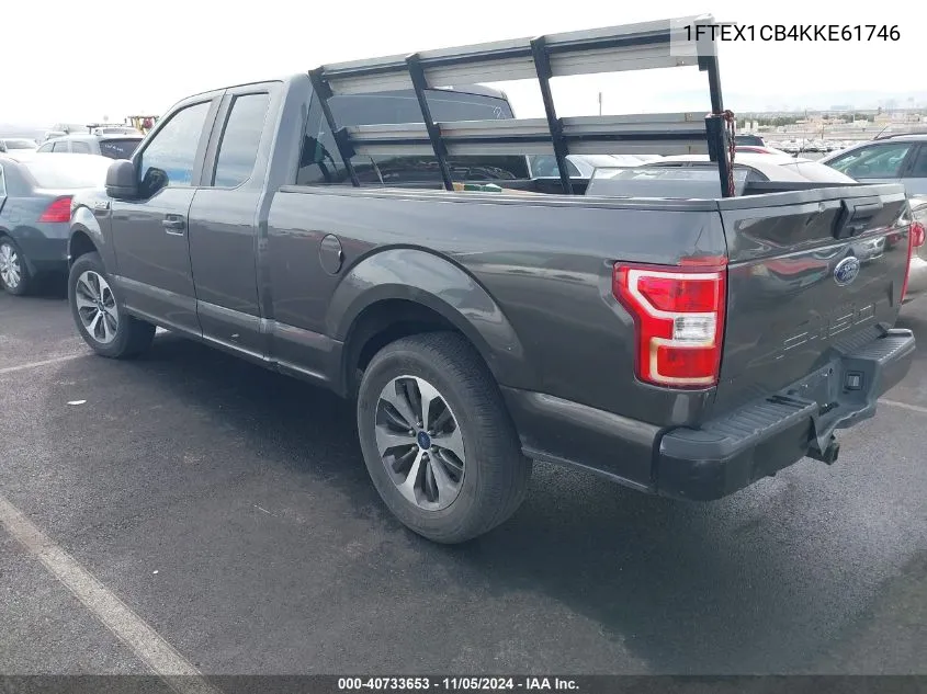 2019 Ford F-150 Xl VIN: 1FTEX1CB4KKE61746 Lot: 40733653