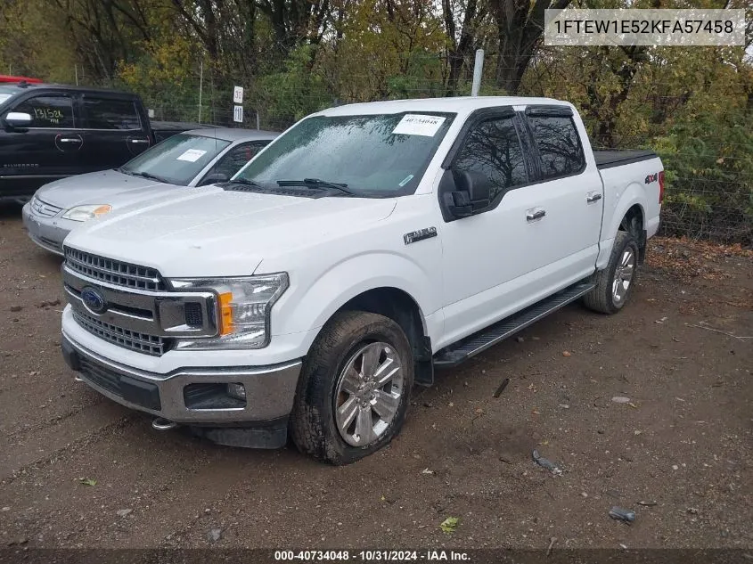 2019 Ford F-150 Xlt VIN: 1FTEW1E52KFA57458 Lot: 40734048