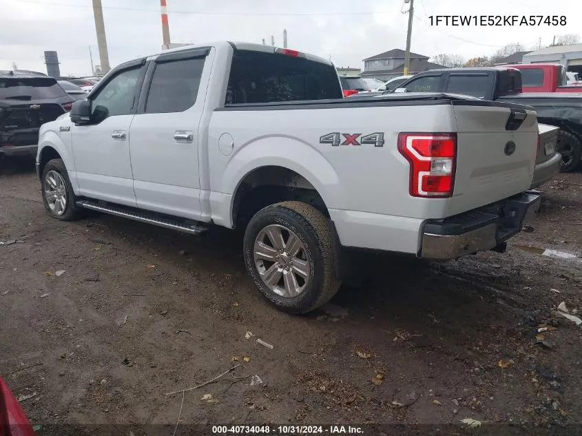 2019 Ford F-150 Xlt VIN: 1FTEW1E52KFA57458 Lot: 40734048