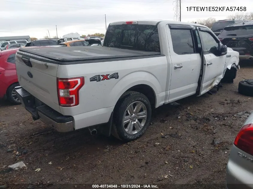 2019 Ford F-150 Xlt VIN: 1FTEW1E52KFA57458 Lot: 40734048