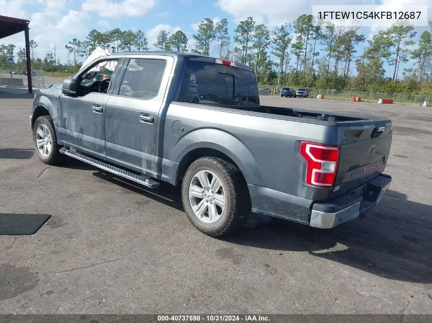 2019 Ford F-150 Xlt VIN: 1FTEW1C54KFB12687 Lot: 40737598