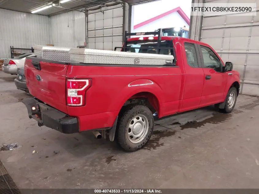 2019 Ford F-150 Xl VIN: 1FTEX1CB8KKE25090 Lot: 40743533