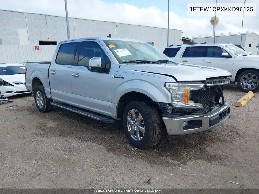 2019 Ford F-150 Xlt VIN: 1FTEW1CPXKKD96125 Lot: 40749610