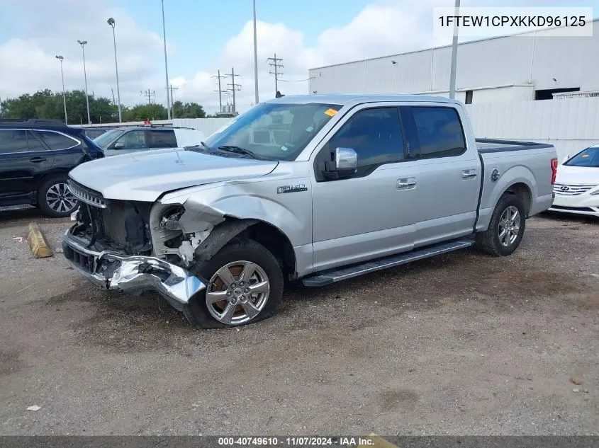 2019 Ford F-150 Xlt VIN: 1FTEW1CPXKKD96125 Lot: 40749610