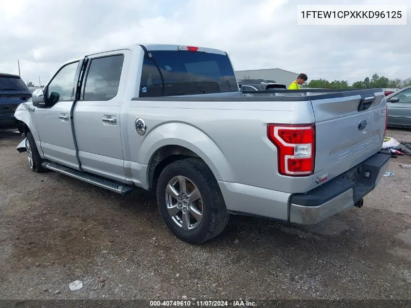 2019 Ford F-150 Xlt VIN: 1FTEW1CPXKKD96125 Lot: 40749610